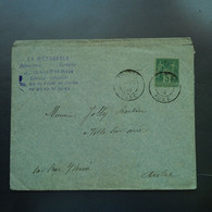 LETTRE AVEC TIMBRE TROYES VILLE SUR ARCE 1889 - 1876-1898 Sage (Type II)