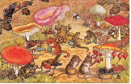 Molly Brett - Toadstool, Champigon, Pilze, Funghi, Frog, Mouse, Snail, Insect, Grenouille, Souris, Escargot, Insecte - Geklede Dieren