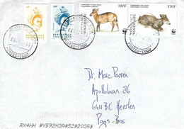 Togo 2021 Lome Atchave WWF Red-flanked Duiker & Yellow-backed Duiker Singer 75f 125f (2002) Cover - Lettres & Documents