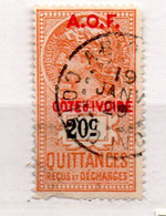 COTE D'IVOIRE 50C ORANGE CLAIR QUITTANCES RECUS ET DECHARGES OBL - Used Stamps