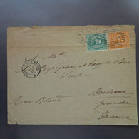 LETTRE BOLOGNA POUR BORDEAUX VINS 1885 - Marcophilia