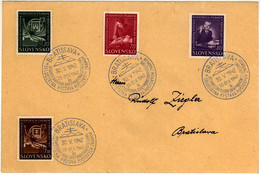 Slovakia CVR Stamp Exhibition 1942 Set Of Stamps, Cancelled With Commemorative Date Stamps - Brieven En Documenten