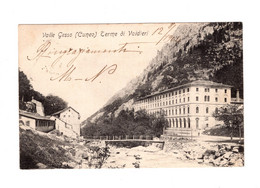 15891" VALLE GESSO-TERME DI VALDIERI " -VERA FOTO-CART. POST. SPED.1904 - Cuneo