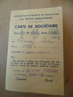 PERMIS DE PECHE LA TRUITE LAMASTROISE  ARDECHE 1965 - Revenue Stamps