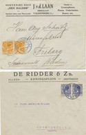 NIEDERLANDE 1925/7, Vier Verschiedene Portogerechte Kab.-Briefe Mit Königin Wilhelmina-Auslands-Frankaturen: 7 ½ C Gelb - Covers & Documents