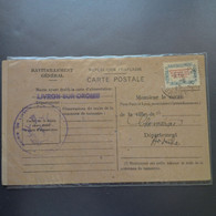 CARTE DE RAVITAILLEMENT LIVRON SUR DROME CHOMERAC 1946 - Covers & Documents