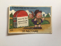 Carte Postale Ancienne à Système St-Nectaire L’auto-stop,ça Me Connaît ! - Saint Nectaire