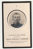 Décès Savin Félicien LENOIR Neufvilles 1879 -1911 (photo) - Soldat? - Images Religieuses