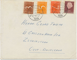 NIEDERLANDE 1954, Ziffer 3 C, 5 C Und 7 C Sowie Königin Juliane 10 C, Seltenen MiF Portogerecht Auf Kab.-Brief Mit K2 - Covers & Documents