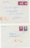 NIEDERLANDE 1968/71, 3 Verschiedene Königin Juliana Briefe (2 Einschreiben Aus ZEIST Und 1  EXPRESS-Brief Aus OOSTERBEEK - Cartas & Documentos
