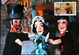 ►  GNAFRON MADELON Et GUIGNOL Carte Maximum Card  YVERT 2861 - Théatre Marionnettes Place De La Trinité à Lyon - Marionetas