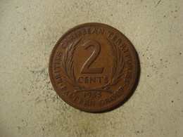 MONNAIE CARAIBES ORIENTALES 2 CENTS 1955 - Caraibi Orientali (Stati Dei)