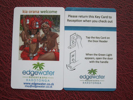 Hotel Keycard, The Edgewater Resort & SPA Parotonga Cook Islands, With Design Of Shells - Non Classés