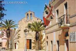 (T361) - VILLAMASSARGIA (Sud Sardegna) - Chiesa Di Nostra Signora Del Pilar (o Di San Ranieri) E Municipio - Iglesias