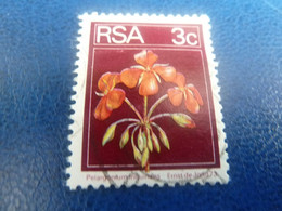 Rsa - Pelargoniuminquinans - 3 C. - Multicolore - Oblitéré - Année 1973 - - Usados
