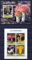 2 Feuillets  Neufs ** Du Tchad Champignon, - Champignons