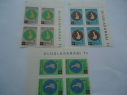 CYPRUS TURKEY MNH SET STAMPS BLOCK OF 4 ANNIVERSARIES - Other & Unclassified