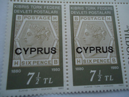 CYPRUS TURKEY MNH SET STAMPS PAIR OVERPINT - Andere & Zonder Classificatie