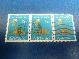 Republiek Van Suid-Africa - Baobab - 5 C. - Multicolore - Triple Oblitérés - Année 1968 - - Usados