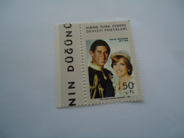 CYPRUS TURKEY MNH  STAMPS  PAIR    WEDDING  DIANA - Autres & Non Classés