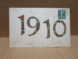 DECOUPAGE DE TIMBRES POSTE Millesime Année 1910 - Postal Services