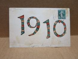 DECOUPAGE DE TIMBRES POSTE Millesime Année 1910 - Correos & Carteros