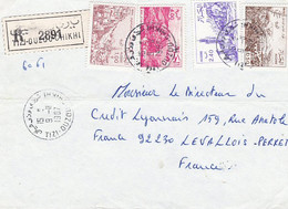 L4C018 ALGERIE L Recommandée Tizi Ouzou 09 11 1987 Pour Levallois Perret Devant De Lettre - Algerije (1962-...)