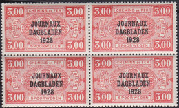 Belgie   .   OBP  .    JO 10  Blok 4  (2 Scans)      .   **  .   Postfris  .  /  .   Neuf  SANS Charnière - Dagbladzegels [JO]