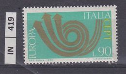 ITALIA REPUBBLICA , 1973	EUROPA L. 9O NUOVO - 1971-80:  Nuovi