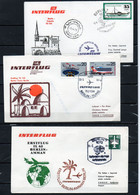 DDR, 1979, 1983, 1984, 3 Luftpostbriefe, Interflug, Berlin - Tripolis/Tunis/Amman - Covers
