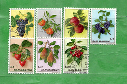 SAN MARINO ° 1973 - FRUTTA . Unif. 882 à 888  . Usati - Usados