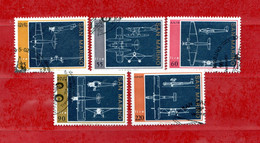 SAN MARINO ° 1973 - AEROPLANI . Unif. 892 à 896  . Usati - Used Stamps