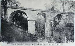 C. P. A. : 40 : ROQUEFORT : Le Grand Pont De La Route Nationale Sur La Doulouze - Roquefort