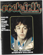 REVUE ROCK&FOLK /  EAGLES  ** ENO  ** FRANK ZAPPA  ** MARCEL DADI ** JONI MITCHELL  ** MC CARTNEY  ** N°133 /1978 - Musica