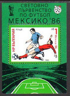 BULGARIA 1985 Football World Cup Block  MNH / **  Michel Block 155 - Blocs-feuillets