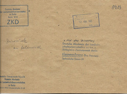 DDR, Markenloser Brief  Für Den Zentralen Kurierdienst (ZKD Mit ZKD-Stempel - Servizio