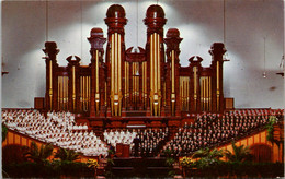 Utah Salt Lake City Temple Square Mormon Tabernaacle Interior Showing Pipe Organ And Choir - Salt Lake City