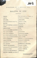 COMMUNE - Bulletin De Vote élections Du 8 Février 1871 - Impr. Félix Malteste Et Cie - Défaut Coin Gauche Voir Scan - Documentos Históricos