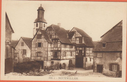 D67 - BOUXWILLER - Plusieurs Personnes, Enfants, Chevaux Devant Maison Ancienne - Hommes Au Travail Sur La Gauche - Bouxwiller