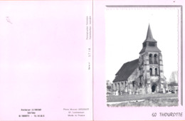 Carte Lettre 2 Volets CPSM, Photo Collée - OISE - THOUROTTE - L'ÉGLISE - édition Le Fontenoy, Photo Guilbaut / 5718 - Thourotte