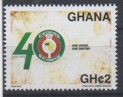 Ghana 2015 Emission Commune Joint Issue CEDEAO ECOWAS 40 Ans 40 Years - Gemeinschaftsausgaben