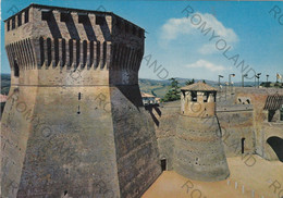 CARTOLINA  MONDAVIO,PESARO-URBINO,MARCHE,LA ROCCA M.1462,MASCHIO E TORRETTE DI GUARDIA,BELLA ITALIA,VIAGGIATA 1980 - Pesaro