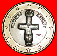 * GREECE (2008-2021): CYPRUS ★ 1 EURO 2013 UNC MINT LUSTRE! UNCOMMON YEAR! ★LOW START★ NO RESERVE! - Cyprus