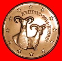 * GREECE (2008-2021): CYPRUS ★ 5 CENT 2014 UNC! MOUFLONS! UNCOMMON YEAR! ★LOW START★ NO RESERVE! - Cyprus