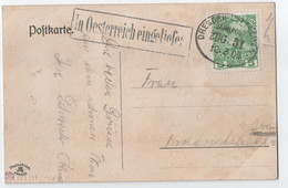 Austria/Oesterreich 1909 Card/Karte With/mit 5 H  Stamps/Marken, Train Cancel/Zugstempel DRESDEN-TETSCHEN - Lettres & Documents