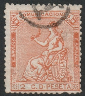 Spain 1873 Sc 191 Espana Ed 131 Yt 130 Used French "PD" Cancel - Gebruikt