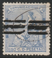 Spain 1873 Sc 197 Espana Ed 137 Yt 136 Used Bar Cancel - Oblitérés