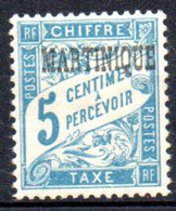 Martinique: Yvert N° Taxe N°1* - Strafport