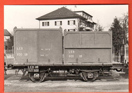 EAX-11  Train Lausanne Echallens Bercher  Wagon Pour Pommes De Terre  NC GF Dos Blanc Avec Désignations 1967 - Bercher