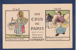 CPA Les Cris De Paris Métier Publicité Chocolat Lombart Non Circulé - Artisanry In Paris